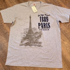 France Authentique The Eiffel Tower graphic Shirt New Size XXL